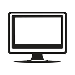 Fototapeta premium Monitor Display Isolated Icon with Transparent Background Minimalist Design