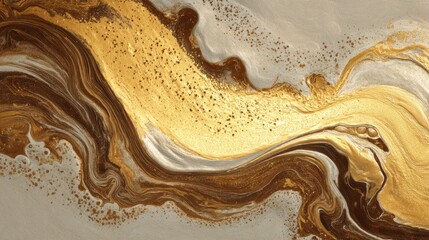 Abstract gold marble design