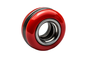 A Ball Bearing Unit in Vibrant Red isolated on transparent background