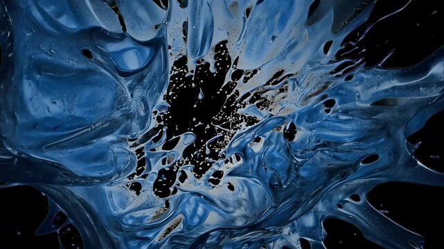 Blue explosion animated overlay, transparent 4K video, alpha channel, ProRes 4444