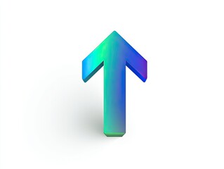 Holographic arrow pointing upwards.