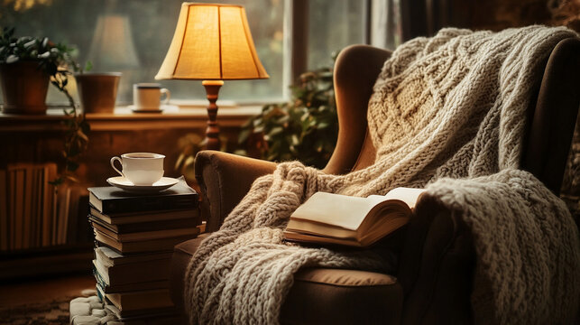 Cozy indoor reading