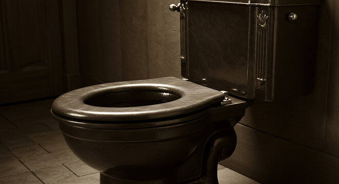 modern bathroom toilet with dark aesthetics