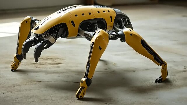 Advanced Hexapod Robot with Futuristic Design for Industrial Automation