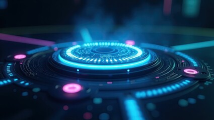 Abstract glowing lights image futuristic technology design