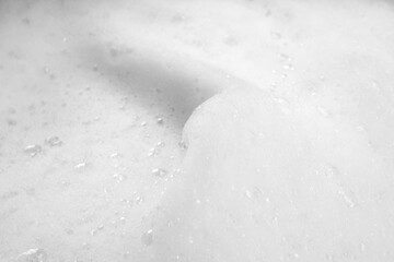 Abstract white soap foam bubbles texture background