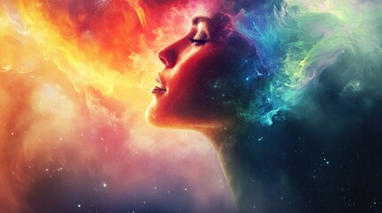 Abstract visualization of mind and calmness using color gradients