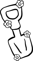 Summer Thing Cute Cartoon Sand Shovel with Flower Decorations