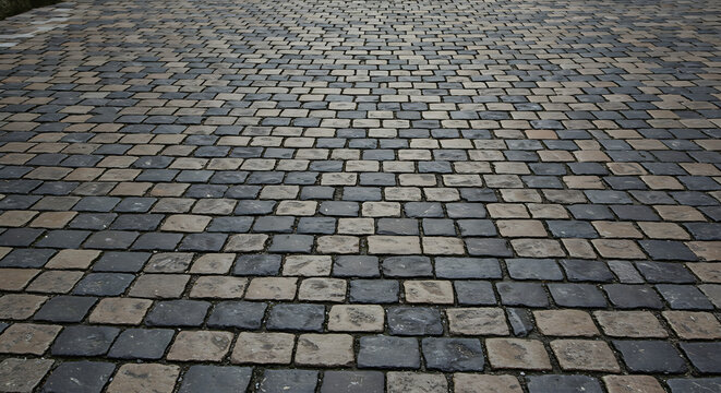 Two Tone Brick Paver Patio Close Up