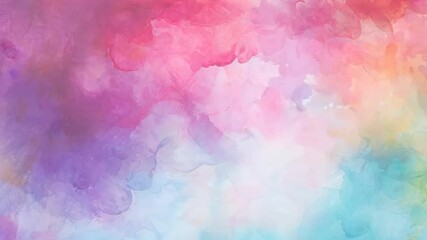 Abstract video background with a vibrant watercolor style, blending vivid colors. Top-down camera angle enhances the fluid, dreamy texture. Live desktop wallpaper. - Powered by Adobe
