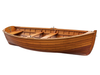 Wooden rowboat small watercraft vessel png on transparent background