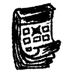 calendar page flip icon in grunge style