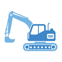 excavator icon - simple flat design