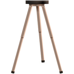 old camera on tripod isolated on white