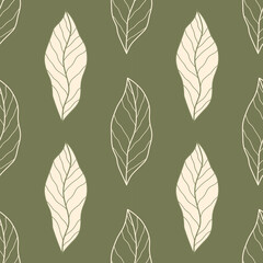 Seamless leaf pattern design for all types of fabrics and print or wallpaper