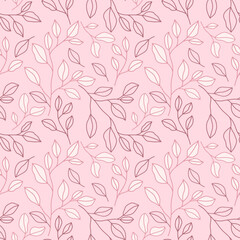 Seamless leaf pattern design for all types of fabrics and print or wallpaper
