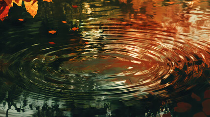 Tranquil ripples on reflective water surface in natural setting. Silent Ripple. Illustration