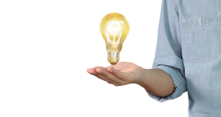 Innovative ideas sparked by light bulb concept indoor setting conceptual imagery minimalist environment close-up perspective creativity and inspiration