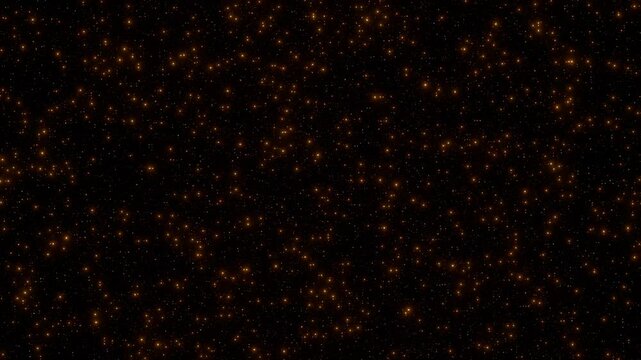 Looping animation of glowing golden yellow stars on dark background.