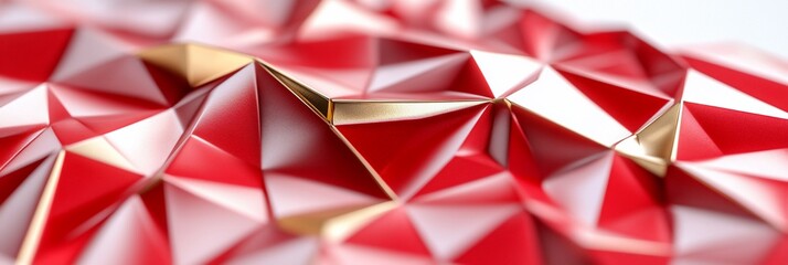 Red White Triangle Abstract Background