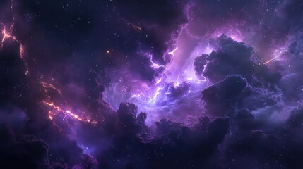 Fototapeta premium Abstract purple pink nebula background