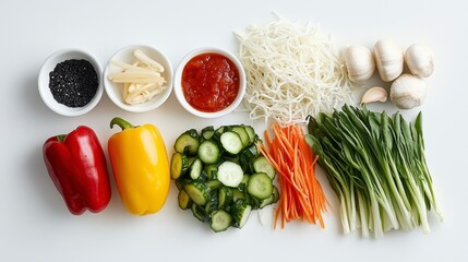 Fresh Colorful Vegetables Display