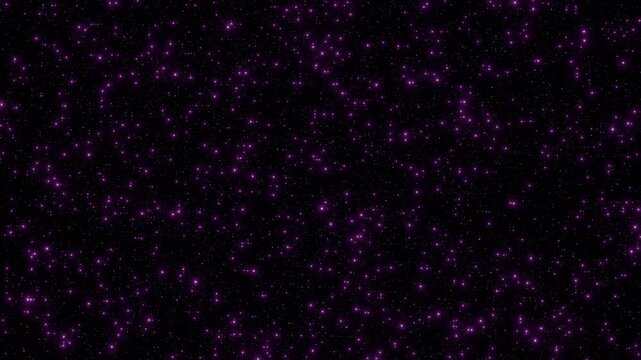 Pink stars looping in 3D animation with rotating camera motion.