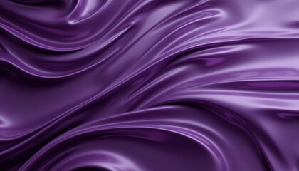 Fototapeta premium Smooth flowing silky purple fabric texture with elegant gentle curves and shiny surface perfect for backgrounds or textile design