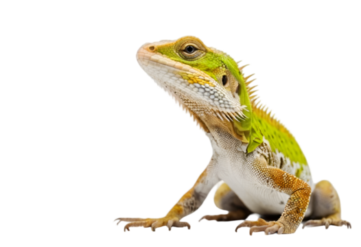 lizard isolated on transparent background, cutout style	
