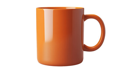 orange cup isolated on white
