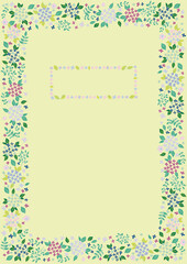 紫陽花　フレーム2 縦