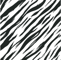 Trendy zebra skin pattern background vector. Animal fur, vector background for Fabric design, wrapping paper, textile and wallpaper.
