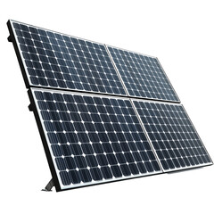 Solar panels renewable energy sustainable power generation  isolated on transparent background