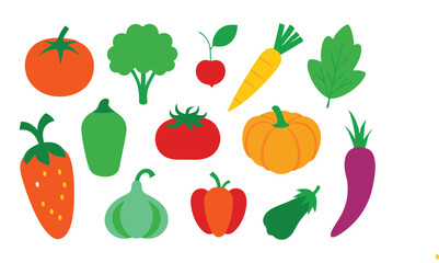 set of vegetablesfresh vegetable collection illustration  
organic vegetable set design  
colorful vegetables bundle artwork  
healthy vegetable assortment graphic  