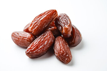 Dates fruit tunisia, Tunisian honey dates or kurma tunisia madu, isolated on white background