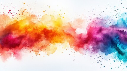 Vibrant Colorful Watercolor Abstract Background for Artistic Use