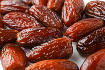 Dates fruit tunisia, Tunisian honey dates or kurma tunisia madu, isolated on white background