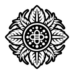 A filled style icon of tibetan art symbol