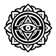 A filled style icon of vision symbol