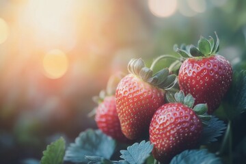 Group of fresh organic strawberry macro. Fruit background