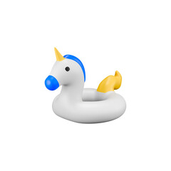 Unicorn Pool Float 3D Cartoon Style