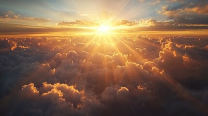 Mesmerizing Transition of Daylight to Twilight Over Majestic Clouds at Dusk