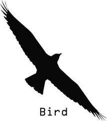 Abstract geometric eagle silhouette vector illustration. 