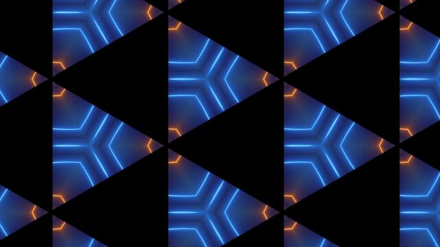 Fantastic video animation with color changing stripe object in slow motion