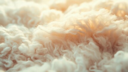 Delicate and soft merino wool texture, close-up fiber detail presentation