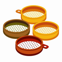 sieve white background vector art illustration