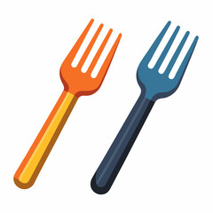 fork white background vector art illustration