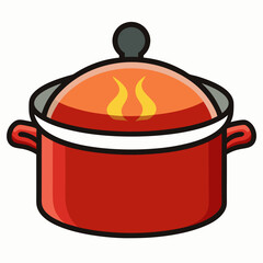 hotpots isolated on a white background vector art illustration