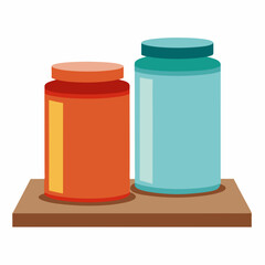 jar white background vector art illustration