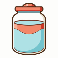 jar white background vector art illustration
